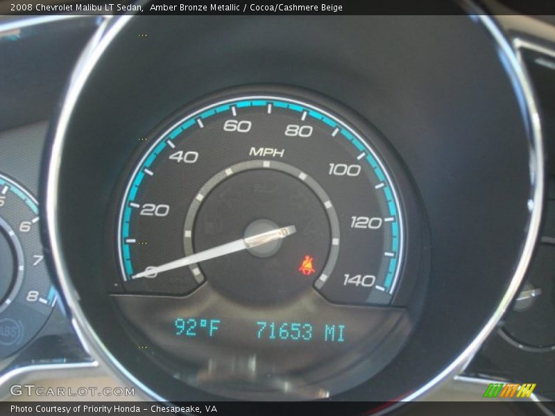 Amber Bronze Metallic / Cocoa/Cashmere Beige 2008 Chevrolet Malibu LT Sedan