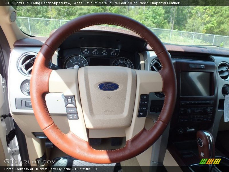 White Platinum Metallic Tri-Coat / King Ranch Chaparral Leather 2012 Ford F150 King Ranch SuperCrew