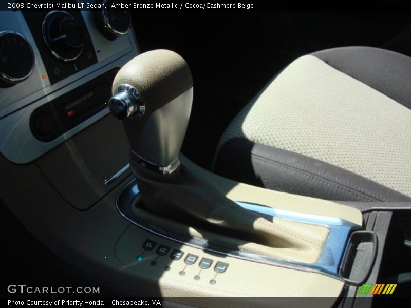 Amber Bronze Metallic / Cocoa/Cashmere Beige 2008 Chevrolet Malibu LT Sedan