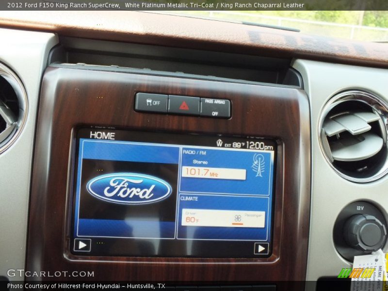 White Platinum Metallic Tri-Coat / King Ranch Chaparral Leather 2012 Ford F150 King Ranch SuperCrew