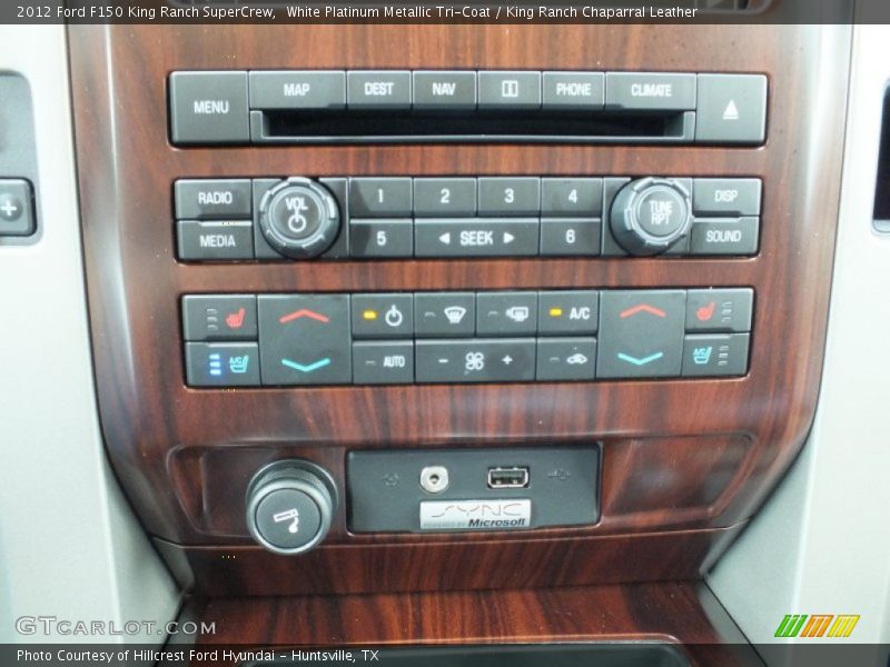 White Platinum Metallic Tri-Coat / King Ranch Chaparral Leather 2012 Ford F150 King Ranch SuperCrew
