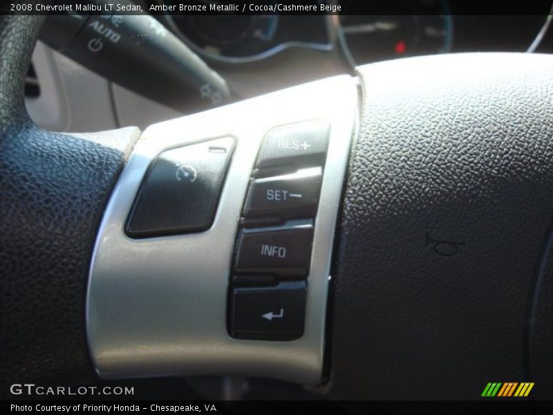 Amber Bronze Metallic / Cocoa/Cashmere Beige 2008 Chevrolet Malibu LT Sedan