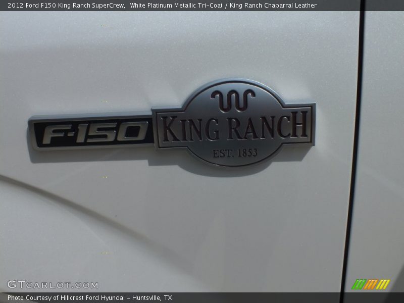 White Platinum Metallic Tri-Coat / King Ranch Chaparral Leather 2012 Ford F150 King Ranch SuperCrew