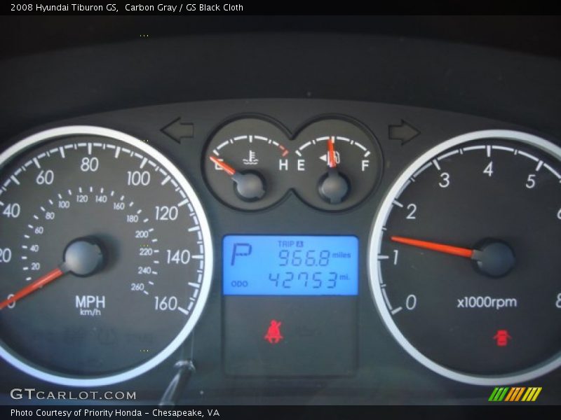  2008 Tiburon GS GS Gauges