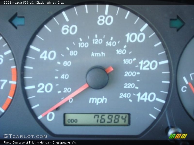 Glacier White / Gray 2002 Mazda 626 LX