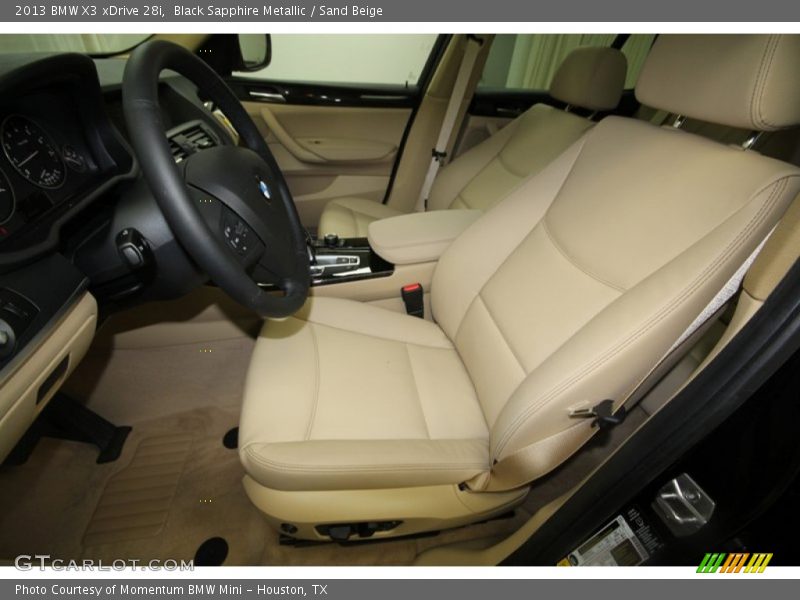Black Sapphire Metallic / Sand Beige 2013 BMW X3 xDrive 28i