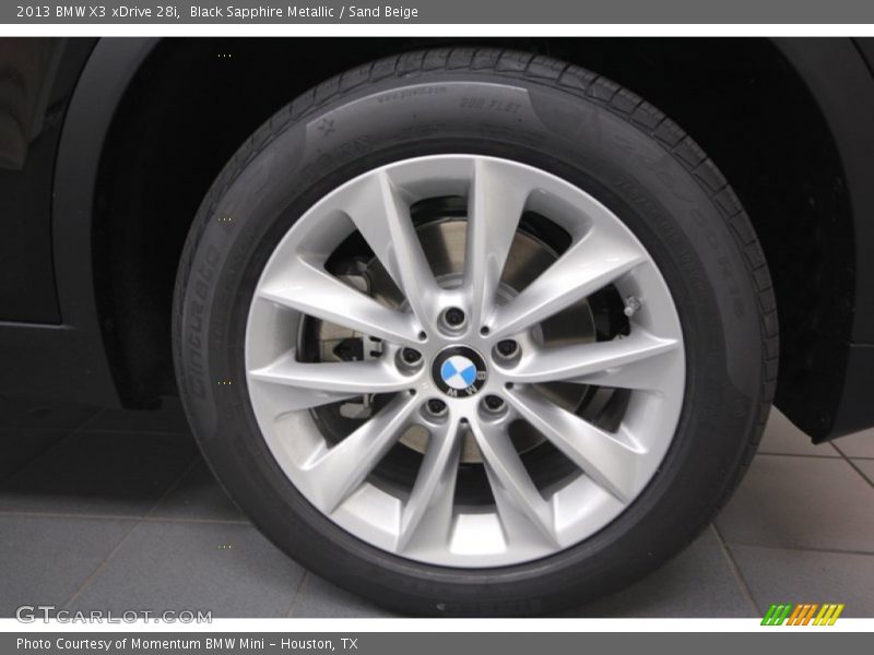 Black Sapphire Metallic / Sand Beige 2013 BMW X3 xDrive 28i
