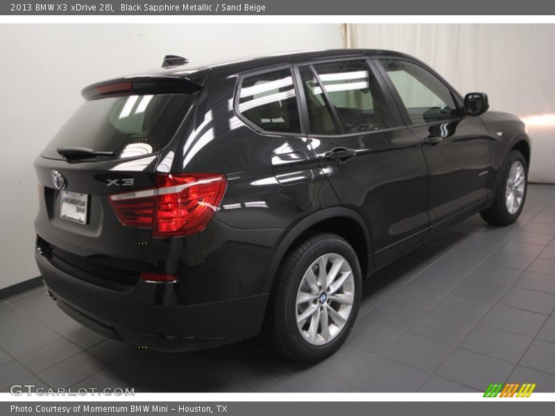 Black Sapphire Metallic / Sand Beige 2013 BMW X3 xDrive 28i