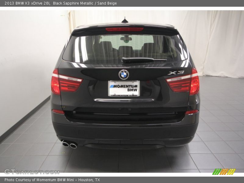 Black Sapphire Metallic / Sand Beige 2013 BMW X3 xDrive 28i