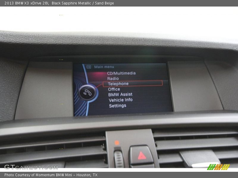 Black Sapphire Metallic / Sand Beige 2013 BMW X3 xDrive 28i