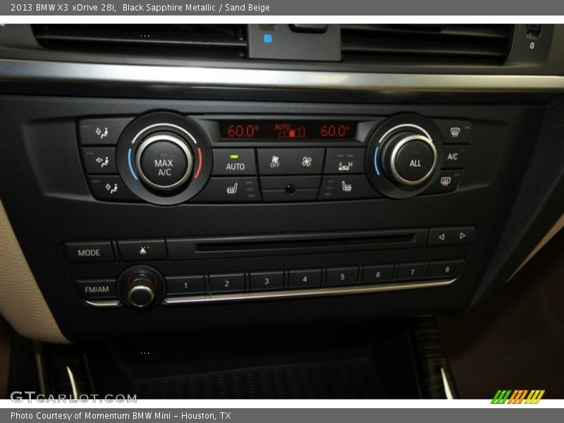 Black Sapphire Metallic / Sand Beige 2013 BMW X3 xDrive 28i
