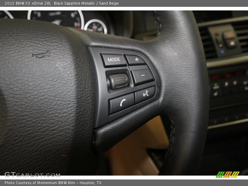 Black Sapphire Metallic / Sand Beige 2013 BMW X3 xDrive 28i