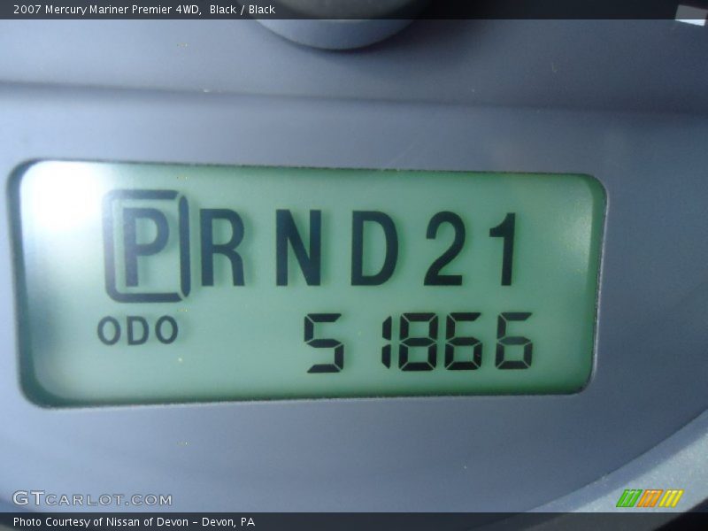 Black / Black 2007 Mercury Mariner Premier 4WD