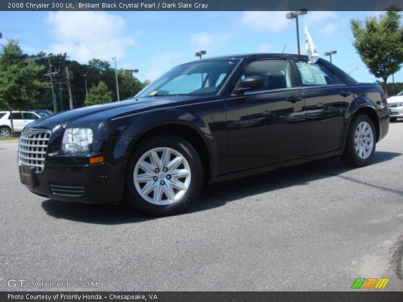 Brilliant Black Crystal Pearl / Dark Slate Gray 2008 Chrysler 300 LX