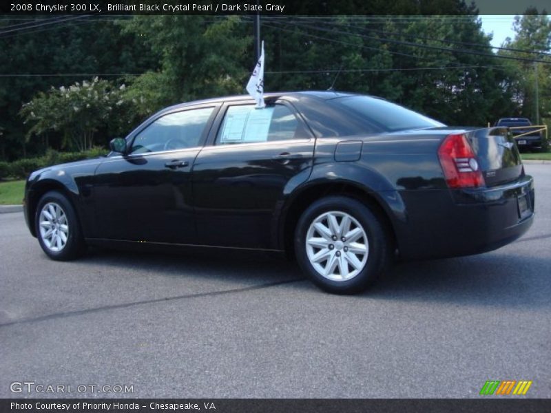 Brilliant Black Crystal Pearl / Dark Slate Gray 2008 Chrysler 300 LX