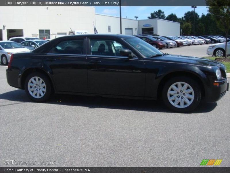 Brilliant Black Crystal Pearl / Dark Slate Gray 2008 Chrysler 300 LX