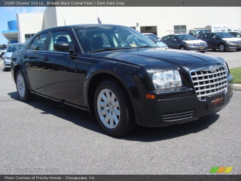Brilliant Black Crystal Pearl / Dark Slate Gray 2008 Chrysler 300 LX