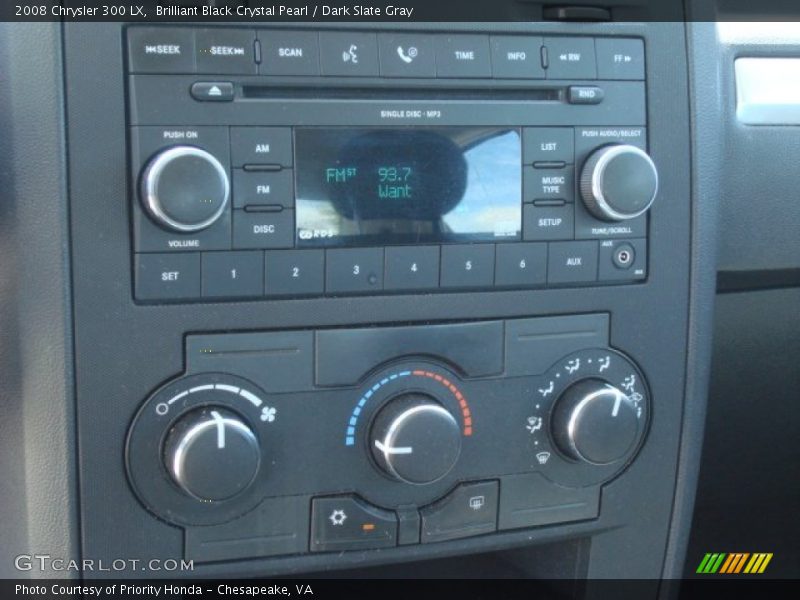 Brilliant Black Crystal Pearl / Dark Slate Gray 2008 Chrysler 300 LX