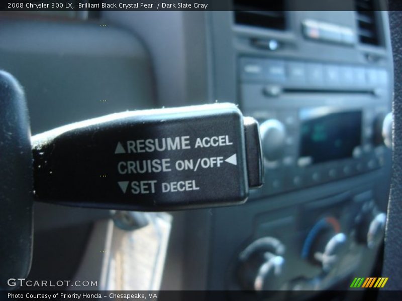 Brilliant Black Crystal Pearl / Dark Slate Gray 2008 Chrysler 300 LX