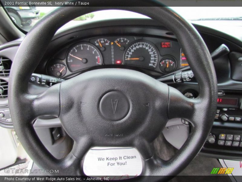 Ivory White / Taupe 2001 Pontiac Bonneville SE