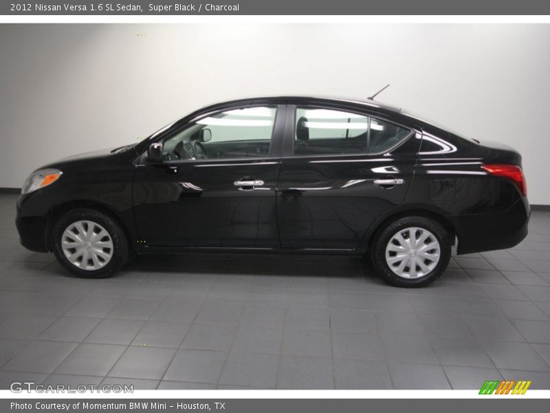 Super Black / Charcoal 2012 Nissan Versa 1.6 SL Sedan