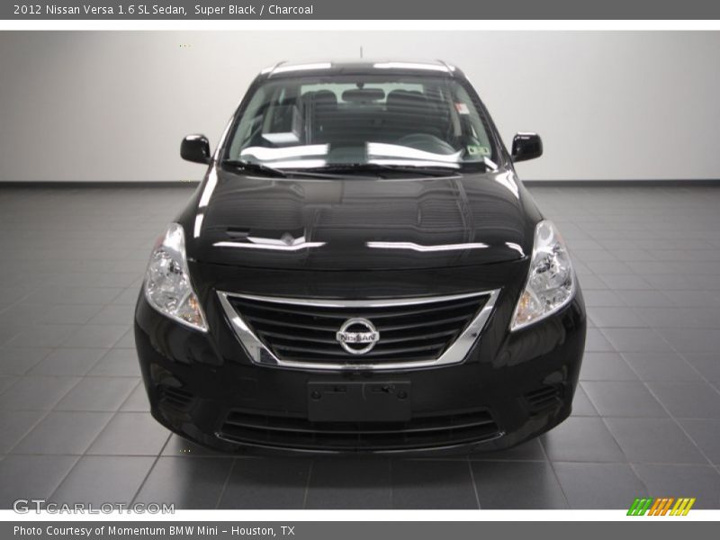 Super Black / Charcoal 2012 Nissan Versa 1.6 SL Sedan