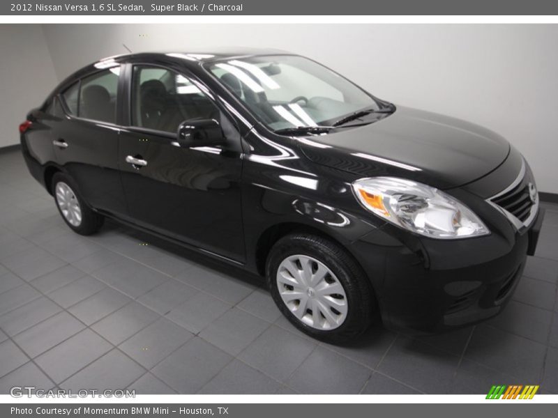 Super Black / Charcoal 2012 Nissan Versa 1.6 SL Sedan