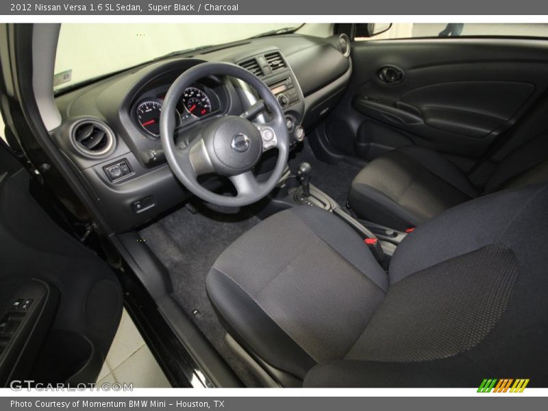 Super Black / Charcoal 2012 Nissan Versa 1.6 SL Sedan