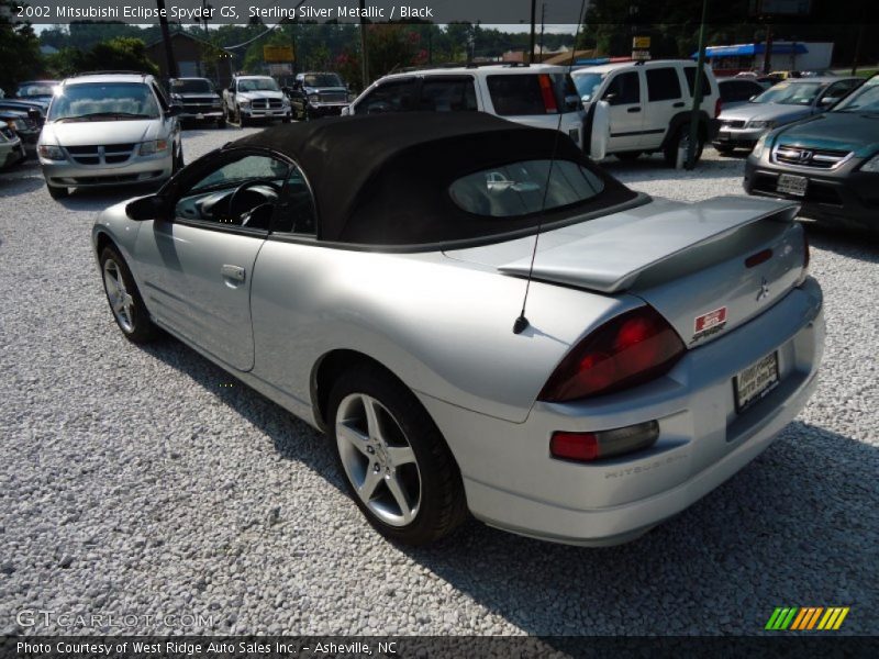 Sterling Silver Metallic / Black 2002 Mitsubishi Eclipse Spyder GS