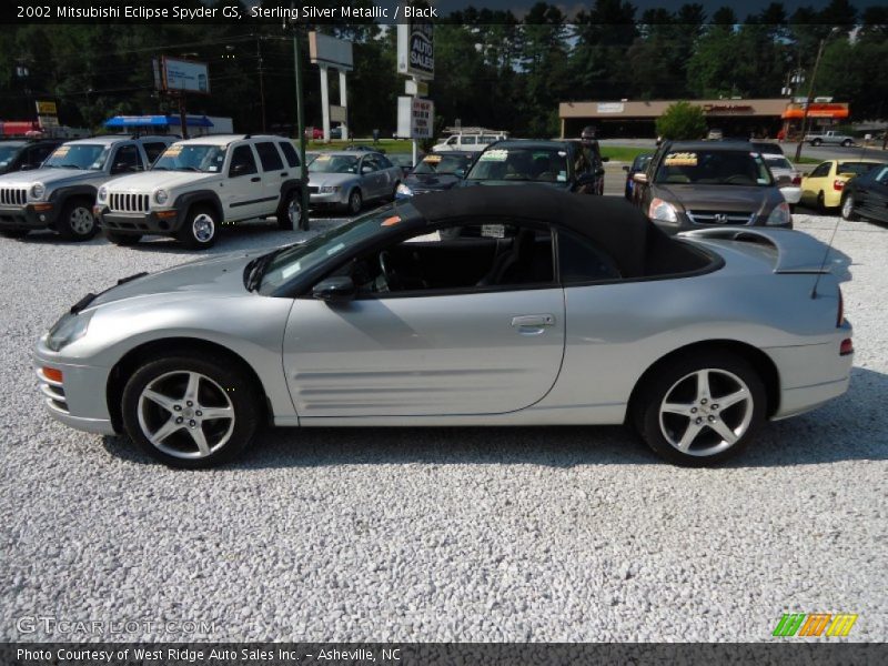 Sterling Silver Metallic / Black 2002 Mitsubishi Eclipse Spyder GS