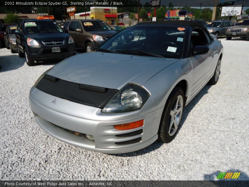 Sterling Silver Metallic / Black 2002 Mitsubishi Eclipse Spyder GS
