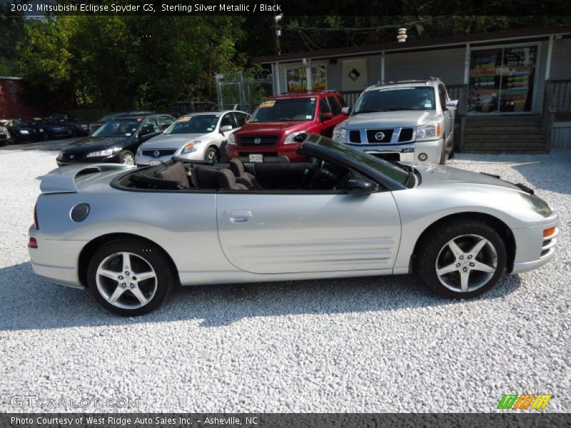 Sterling Silver Metallic / Black 2002 Mitsubishi Eclipse Spyder GS