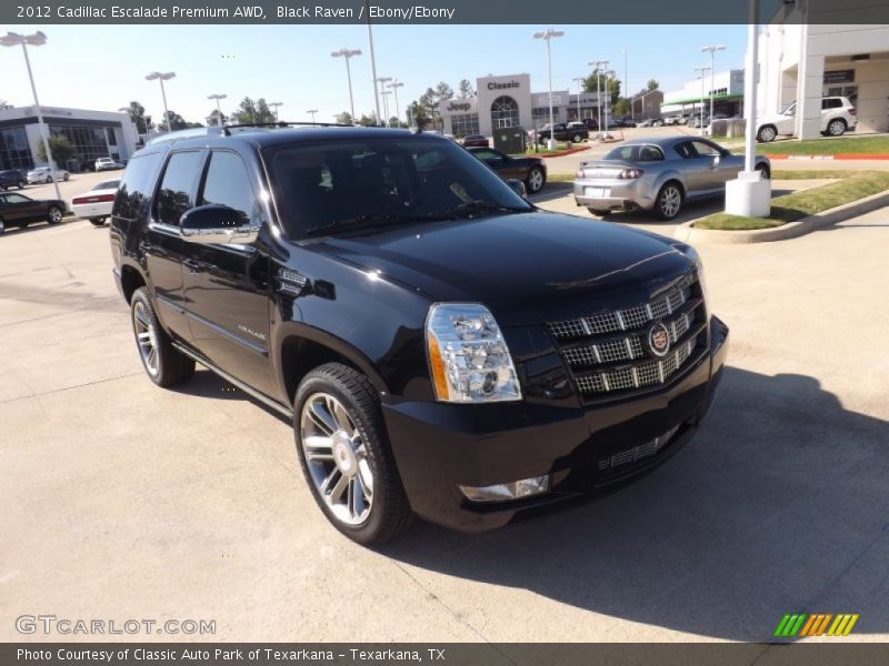 Black Raven / Ebony/Ebony 2012 Cadillac Escalade Premium AWD