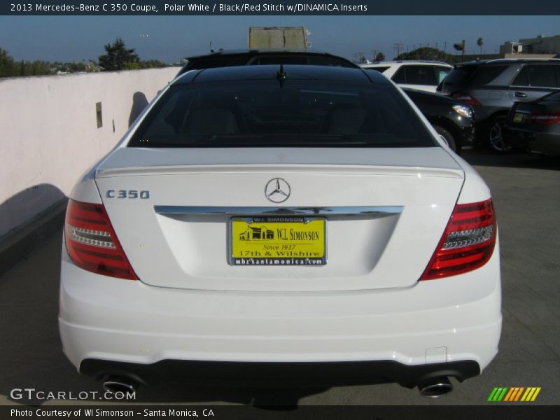 Polar White / Black/Red Stitch w/DINAMICA Inserts 2013 Mercedes-Benz C 350 Coupe