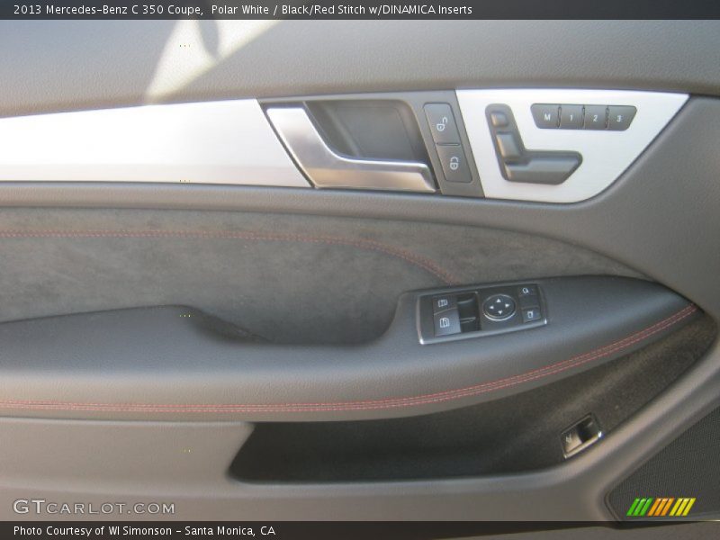 Polar White / Black/Red Stitch w/DINAMICA Inserts 2013 Mercedes-Benz C 350 Coupe