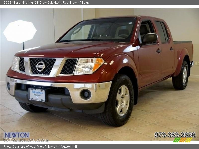 Red Brawn / Beige 2008 Nissan Frontier SE Crew Cab 4x4