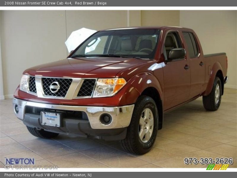 Red Brawn / Beige 2008 Nissan Frontier SE Crew Cab 4x4