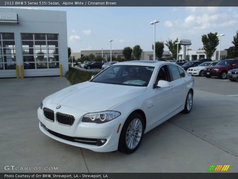 Alpine White / Cinnamon Brown 2013 BMW 5 Series 535i Sedan