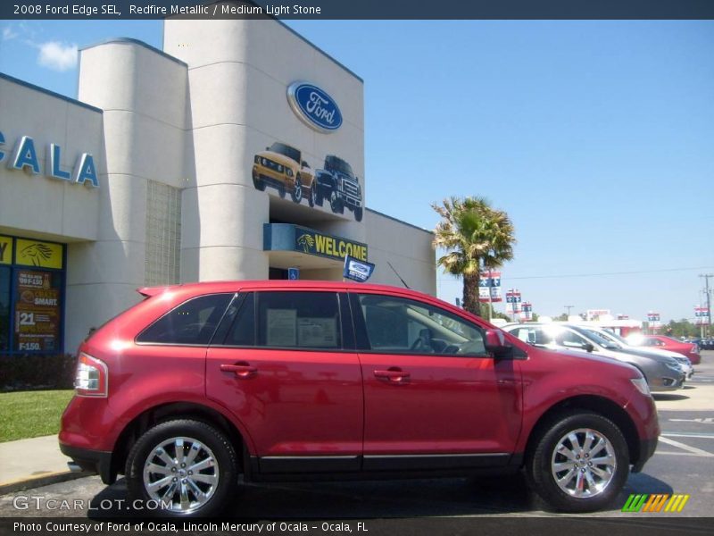 Redfire Metallic / Medium Light Stone 2008 Ford Edge SEL