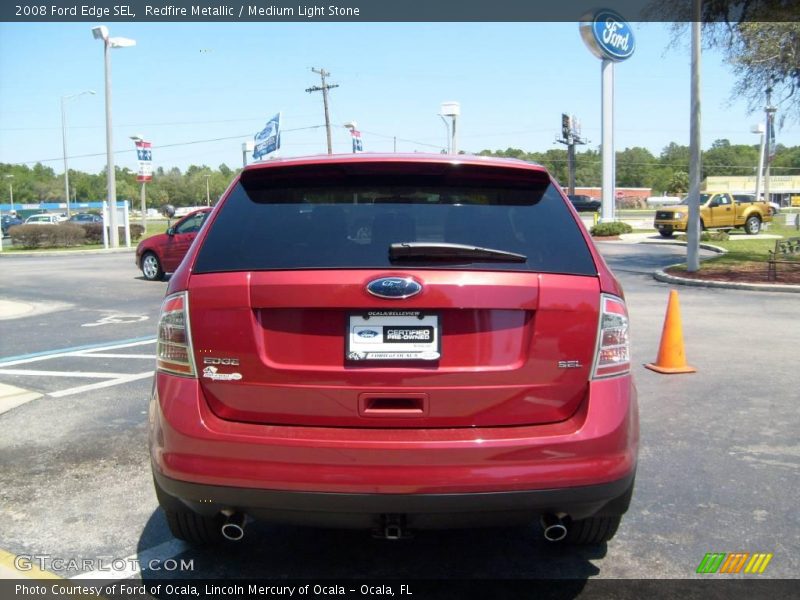 Redfire Metallic / Medium Light Stone 2008 Ford Edge SEL