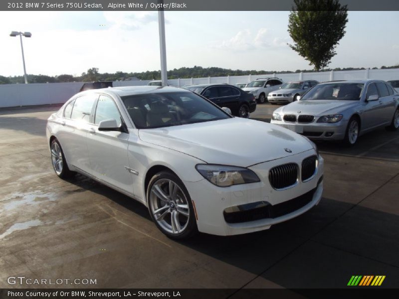 Alpine White / Oyster/Black 2012 BMW 7 Series 750Li Sedan