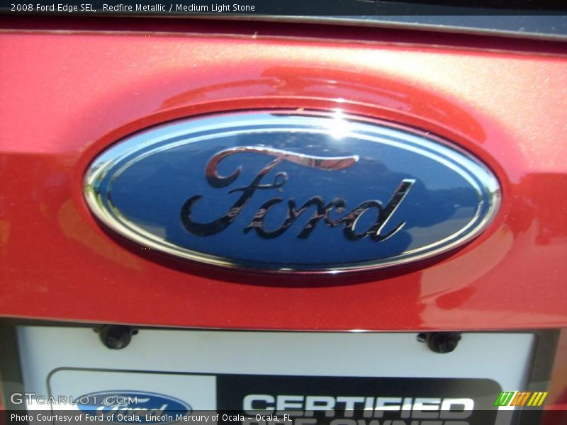 Redfire Metallic / Medium Light Stone 2008 Ford Edge SEL