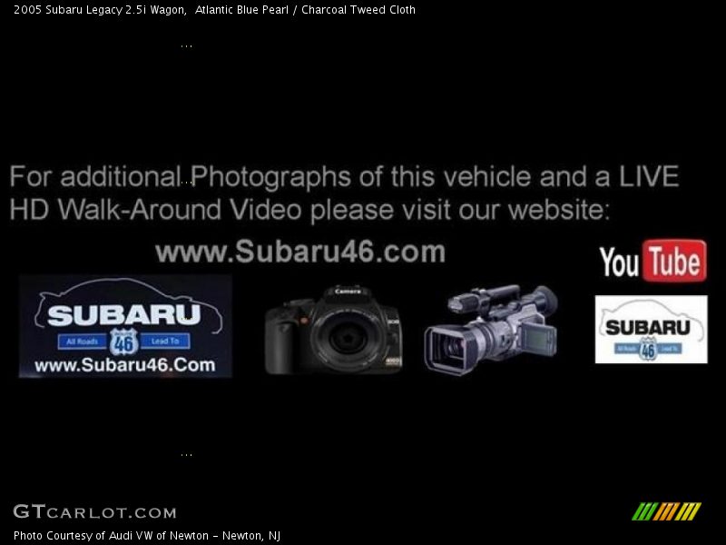 Atlantic Blue Pearl / Charcoal Tweed Cloth 2005 Subaru Legacy 2.5i Wagon