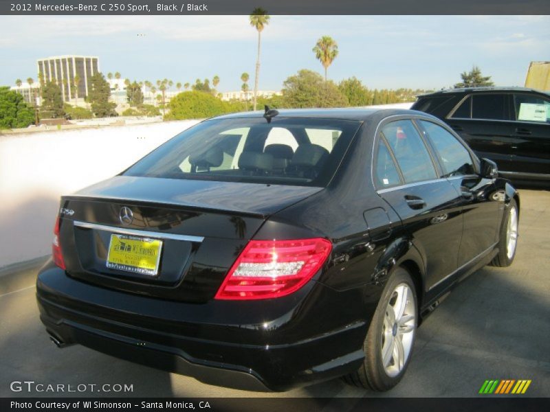 Black / Black 2012 Mercedes-Benz C 250 Sport