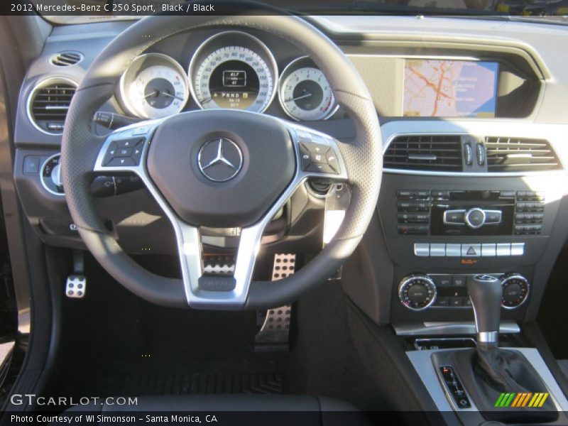 Black / Black 2012 Mercedes-Benz C 250 Sport