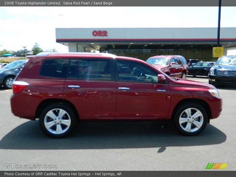 Salsa Red Pearl / Sand Beige 2008 Toyota Highlander Limited