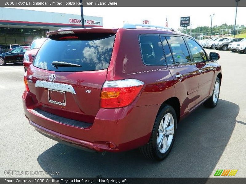 Salsa Red Pearl / Sand Beige 2008 Toyota Highlander Limited