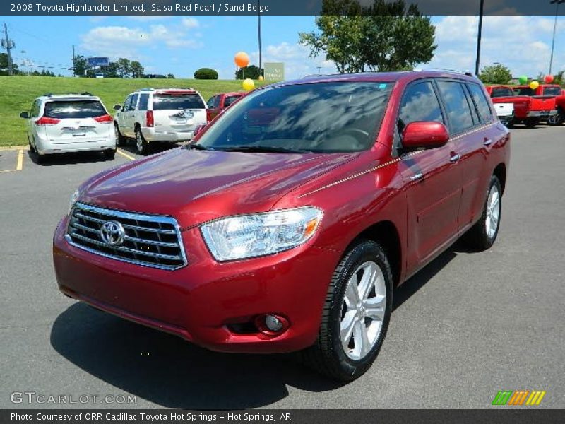 Salsa Red Pearl / Sand Beige 2008 Toyota Highlander Limited