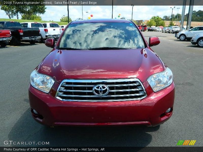 Salsa Red Pearl / Sand Beige 2008 Toyota Highlander Limited