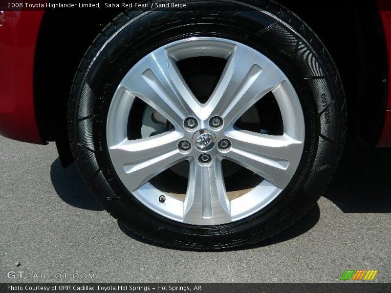 Salsa Red Pearl / Sand Beige 2008 Toyota Highlander Limited